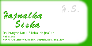 hajnalka siska business card